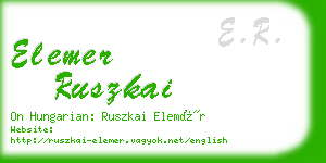 elemer ruszkai business card
